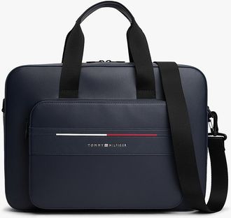 Tommy Hilfiger Mens Signature Stripe Laptop Bag - Blue