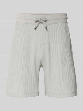 HUGO BOSS Regular Fit Shorts mit Waffelstruktur Modell STRUCTURE in Hellgrau, Gr&ouml;&szlig;e XXL