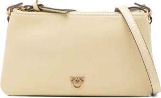 Pinko Cross Body Bags, female, Yellow, Size: ONE SIZE Mini Double Bag