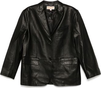 Michael Kors leather blazer - Black