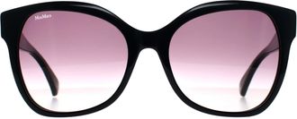 Max Mara Butterfly Womens Shiny Black Smoke Grey Gradient MM0014 Emme3 - One Size