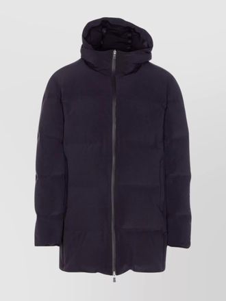 Herno hooded quilted jacket zip pockets