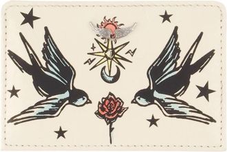 Zadig&Voltaire Zv Pass Tattoo Kaarthouder - Dames - Portefeuilles - Beige - ONE Size - Leer - Accessoires