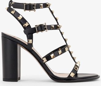 Valentino Garavani Sandali Rockstud in pelle con iconiche borchie all-over - VALENTINO GARAVANI - gender_Woman