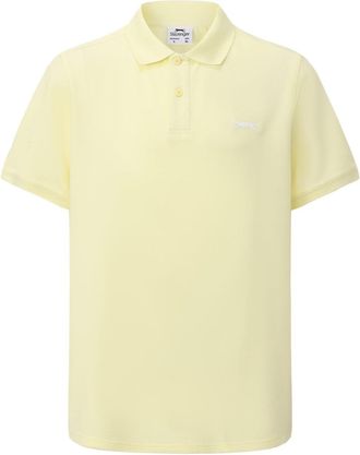 Slazenger Mens Plain Polo Shirt Short Sleeve Lifestyle Light Yellow L