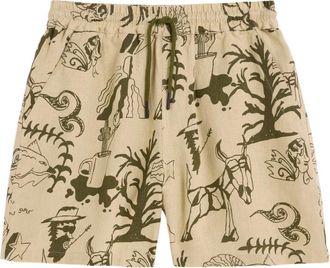 OAS Poplan Porto Shorts - Heren - Bermuda - Beige - S - Leer - Korte Broeken