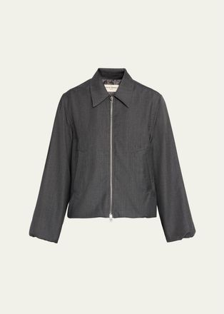 Officine G&eacute;n&eacute;rale Marla Wool-Cashmere Bomber Jacket