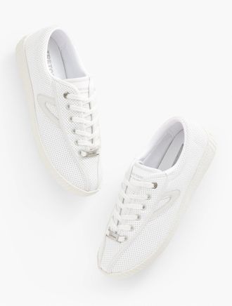 Tretorn Nylite Plus Elite Leather Sneakers - White - 11M Talbots