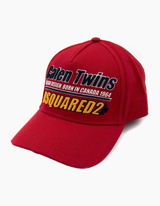 Dsquared2 Mens Dsquared2 Cten Twins Born In Canada 1964 Cap Red - Size: OS