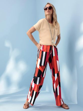 Heine Kurzarmbluse HEINE, Damen, Gr. 34, beige, 100% Polyester, unifarben, Rundhals, Blusen Kurzarmbluse