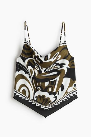 H&M Tr&auml;gertop mit Wasserfallausschnitt - Green