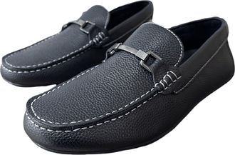 Generic Mens Penny Loafers Comfort Soft Moccasin Walking Driving Shoes Handmade Genuine Leather Slip on Flats Boat Shoes (Black,6.5)