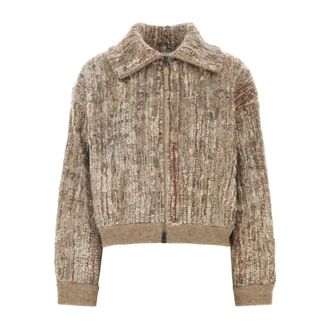 Brunello Cucinelli Knitwears - female - Brunello Cucinelli - Tweed Jackets - Multicolor - M - Jackets