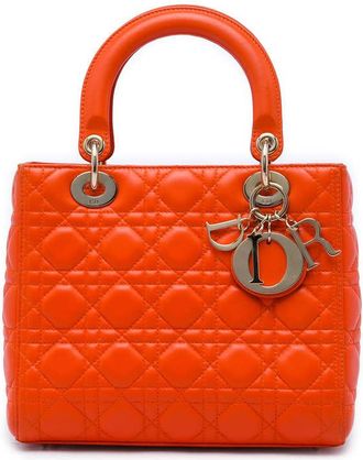 Dior Pre-owned Dior Medium Lambskin Cannage Lady Satchel Ladies LAQ84D30QS3BPIV0