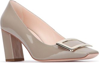 Roger Vivier Womens Vivier Pump Beige Patent Leather