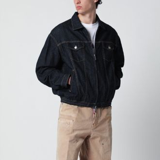 Dsquared2 Giacca con zip blu navy in denim