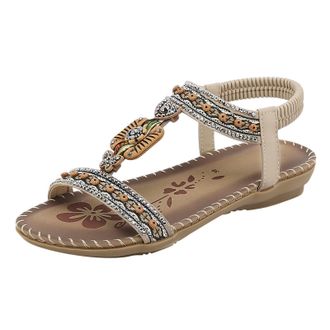 Generic YIzdegg Womens Summer Sandals, Summer Shoes with Soft Footbed, Beach Shoes with Adjustable Buckle, Open Toe, Outdoor Sandals, Comfortable Womens Sanda