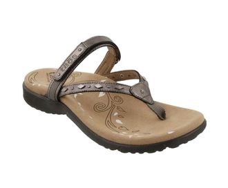 Taos Womens Day Tripper Strap Sandals In Pewter