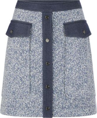Marc Cain Korte rok van stretchviscose - Dames - Rokken - Blauw - Maat: XS Viscose