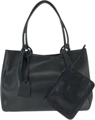 Gucci Pre-owned Leren Tote Bag - Dames - Vintage Shopper - Zwart - ONE Size - Leer - Vintage