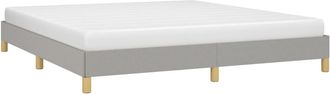 vidaXL Cama Sin Colch&oacute;n Tela Gris Claro 180x200 Cm Vidaxl