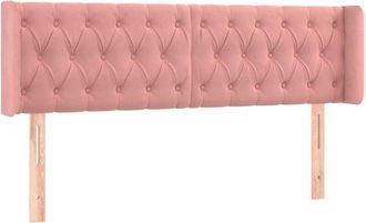 vidaXL Cabecero Con Led De Terciopelo Rosa 163x16x78/88 Cm Vidaxl