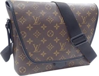 Louis Vuitton Pre-owned Cross Body Bags, male, Brown, Size: ONE SIZE Pre-owned Monogram Macassar Shoulder Bag