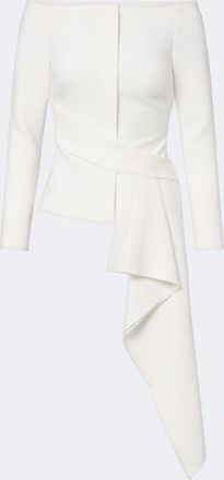 Roland Mouret Asymmetric off-shoulder cr&ecirc;pe jacket