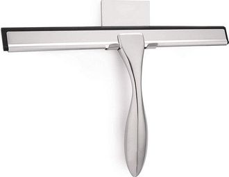 OEM Escobilla Limpiacristales De Acero Inoxidable Para Ba&ntilde;o E Inodoro - Raspador Ancho + Gancho De Montaje