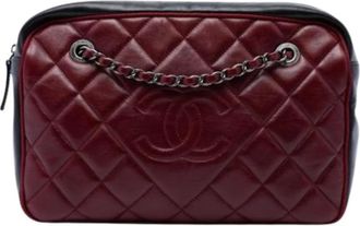 Chanel Pre-owned Quilted Crossbody Bag - Dames - Vintage Schoudertas - Rood - ONE Size - Leer - Vintage