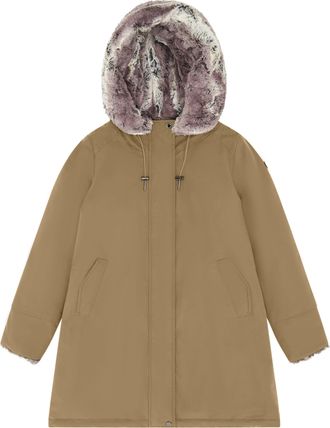 Canadian Plush-Fur Lined Parka with Adjustable Hood and Functional Design