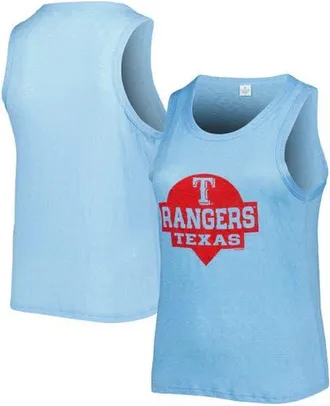 Soft As A Grape Womens Soft as a Grape Royal Texas Rangers Plus Size High Neck Tri-Blend Tank Top at Nordstrom, Size 1X