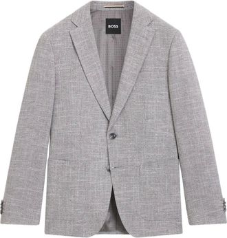 BOSS Blazer met enkele rij knopen - Grijs