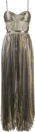 Maria Lucia Hohan Lethia pleated cut-out gown - women - Fabric - 38 - Gold