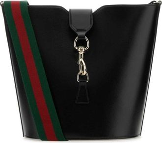 Gucci Black Leather Small Bucket Bag