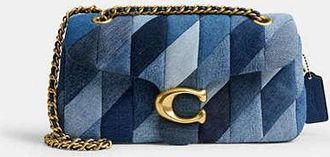 Coach Tabby Shoulder Bag 26 With Repurposed Denim Patchwork Quilting