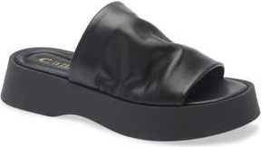 La Canadienne Vidal Slide Sandal in Black Leather at Nordstrom Rack, Size 11
