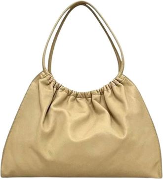 Gucci Pre-owned Shoulder Bags, female, Beige, Size: ONE SIZE Pre-owned Vintage Leather Shoulder Bag