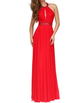 Sherri Hill Halter Prom Dress In Red
