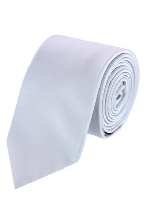 Trafalgar Store Sutton Sold Silk Tie in Silver at Nordstrom