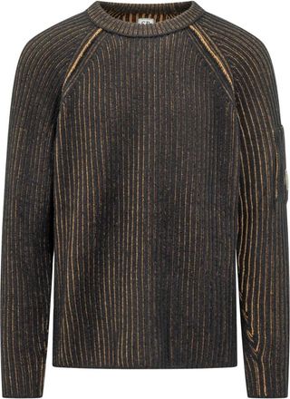C.P. Company Crewneck Fleece - Heren - Ronde hals truien - Bruin - L - Wol - Truien & Vesten