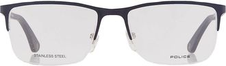 Police Demo Rectangular Unisex Eyeglasses VPL884 0502 54