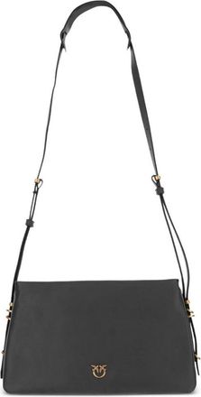 Pinko Black Shoulder Bag With Gold Accents