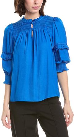 T Tahari 3/4-Sleeve Crewneck Blouse