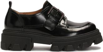 Kazar Leren schoenen met gesp op zool met beschermer - Dames - Loafers - Zwart - 38 EU - Leer - Schoenen