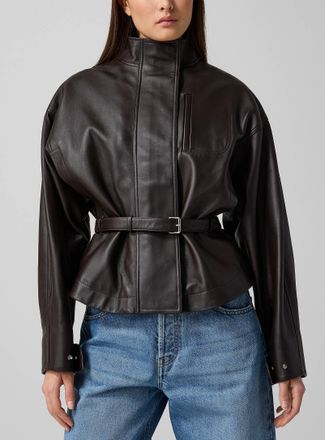 Jacquemus Womens Ciro lambskin leather jacket