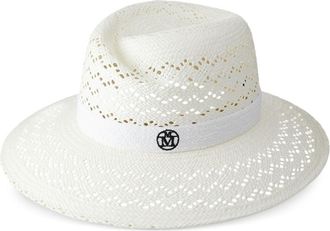 Maison Michel Virginie sun hat - women - Straw/Polyester/Cotton - S - White
