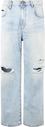 Philipp Plein Beach Boy Fit Jeans Basic - Heren - Regular Fit Jeans - Blauw - W33 - Katoen - Jeans