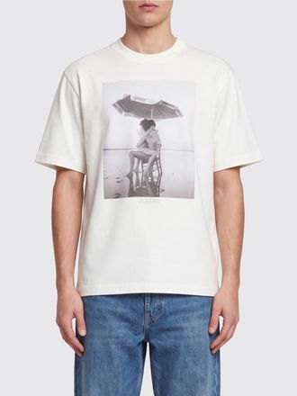 Jacquemus T-shirt in cotone biologico e canapa con stampa grafica e spalle cadute