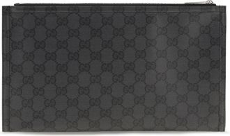 Gucci Mens Essence Classic Large Pouch Black Fabric Clutches